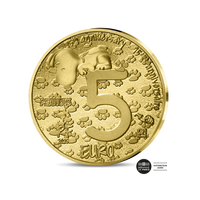 Snoopy - Monnaie de 5€ Or 1/2g - BE 2025