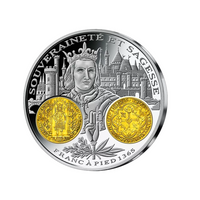 Frappe en argent pur - 2000 ans d'histoire monétaire française - Franc à Pied Charles V - 1365