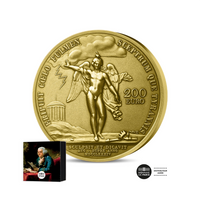 Benjamin Franklin et Génie Ailé - Monnaie de 200€ Or 1 Oz - BE 2025