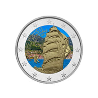 Italie 2025 - 2 Euros Commémorative - Amerigo Vespucci, Tour du Monde du Voilier - Colorisée (variantes disponibles)