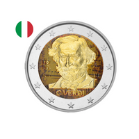 Italie 2013 - 2 Euro Commémorative - Giuseppe Verdi - Colorisée