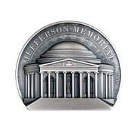 Monuments Historique - Le Mémorial de Jefferson - Monnaie de 25 Dollars - Antique Finish 2026