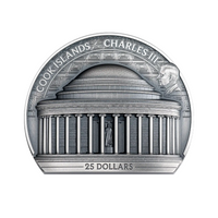 Monuments Historique - Le Mémorial de Jefferson - Monnaie de 25 Dollars - Antique Finish 2026