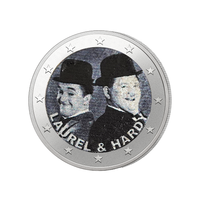 2 Euro Commémorative - Laurel & Hardy - Colorisée