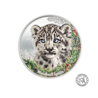Woodland Spirit -Léopard des neiges - Monnaie de 500 Togrog Argent - BE Colorisée 2026