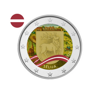 Lettonie 2025 - 2 Euro Commémorative - Région de Sēlija - Variantes disponibles - Colorisée