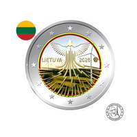 Lituanie 2026 - 2 Euros Commémorative - Indépendance énergétique - Oiseau de la liberté - Colorisée
