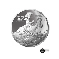 75 ans de Lucky Luke - Un Cow-Boy dans le coton - Monnaie de 10 Euros - Argent - BE 2021