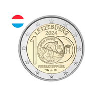 Luxembourg 2024 - 2 Euro Commémorative - 100 ans de l'introduction des pièces en Francs Luxembourgeois représentant le "Feierstëppler"