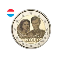 Luxembourg 2021 - 2 Euro Commémorative - Mariage du Grand-duc Henri