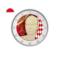 Monaco 2025 - 2 Euro Commémorative - Albert II - Colorisée