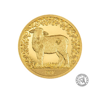Nouvel An Lunaire - Mouton - Monnaie de 1 000 Togrog Or 0,5 g - BE 2027