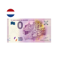 Pays-Bas 2020 - 75 ans de la paix à Wageningen - Billet souvenir de zéro euro