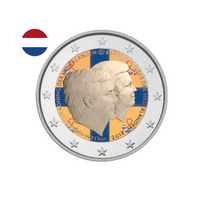 Pays-Bas 2014 - 2 Euro Commémorative - Double portrait - Colorisée