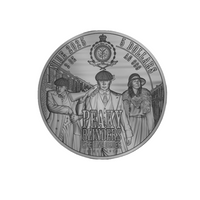 Peaky Blinders 2025 - Polly Gray - Monnaie de 5 dollars en Argent 2 Oz - Finition Antique