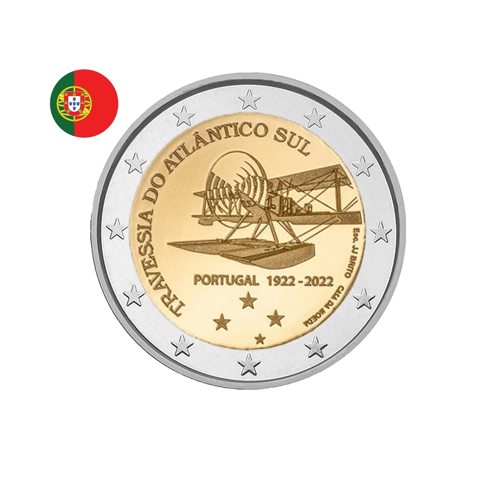 Portugal 2022 - 2 Euro Commémorative - Travessia do Atlantico Sul