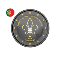 Portugal 2025 - 2 Euro Commémorative - Scoutisme International - Ruthénium