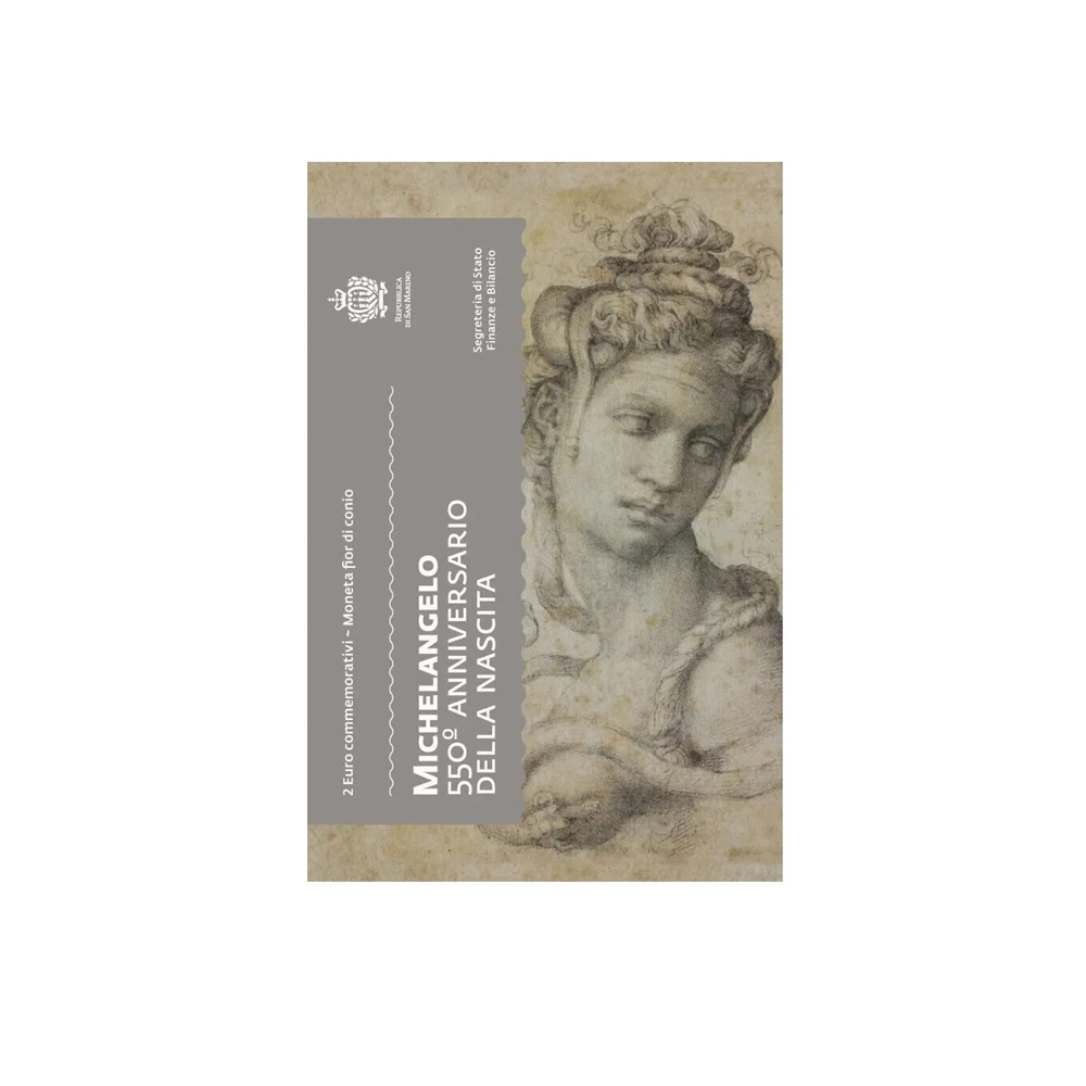 Saint-Marin 2025 - 2 Euro Commémorative - 550ème anniversaire de Michel-Ange - BU