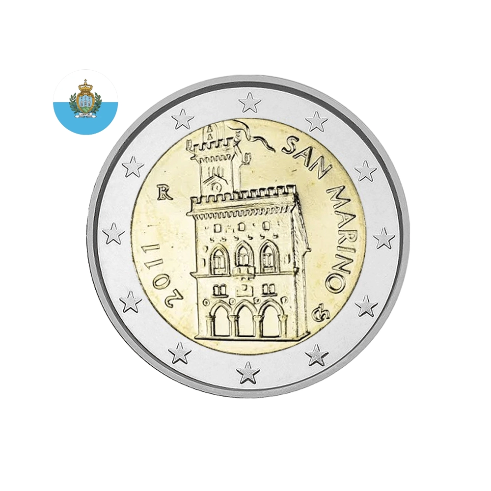 Saint-Marin 2011 - 2 Euro Commémorative - Palais de Gouvernement