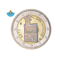 Saint-Marin 2013 - 2 Euro Commémorative - Palais du Gouvernement - Colorisée