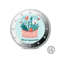 Saint-Valentin 2026 - 2 Euros Commémorative - Colorisée