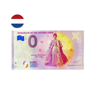 Pays-Bas 2020 - Les Monarques - Wilhelmina - Billet souvenir de zéro euro
