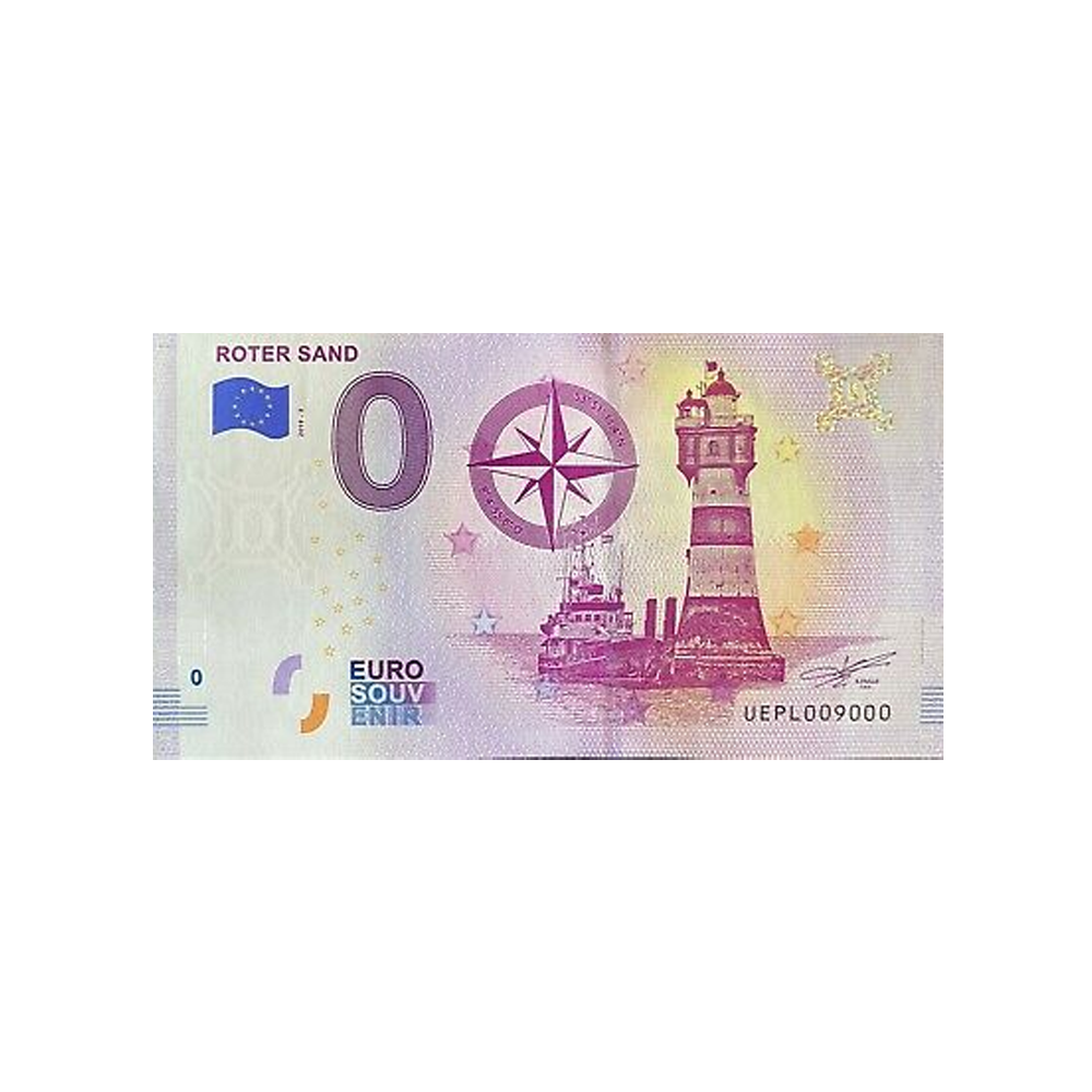 Billet souvenir de zéro euro - Roter Sand - Allemagne - 2019