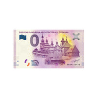 Billet souvenir de zéro euro - Drevena Sakralna Architektura Slovenska - Slovaquie - 2019