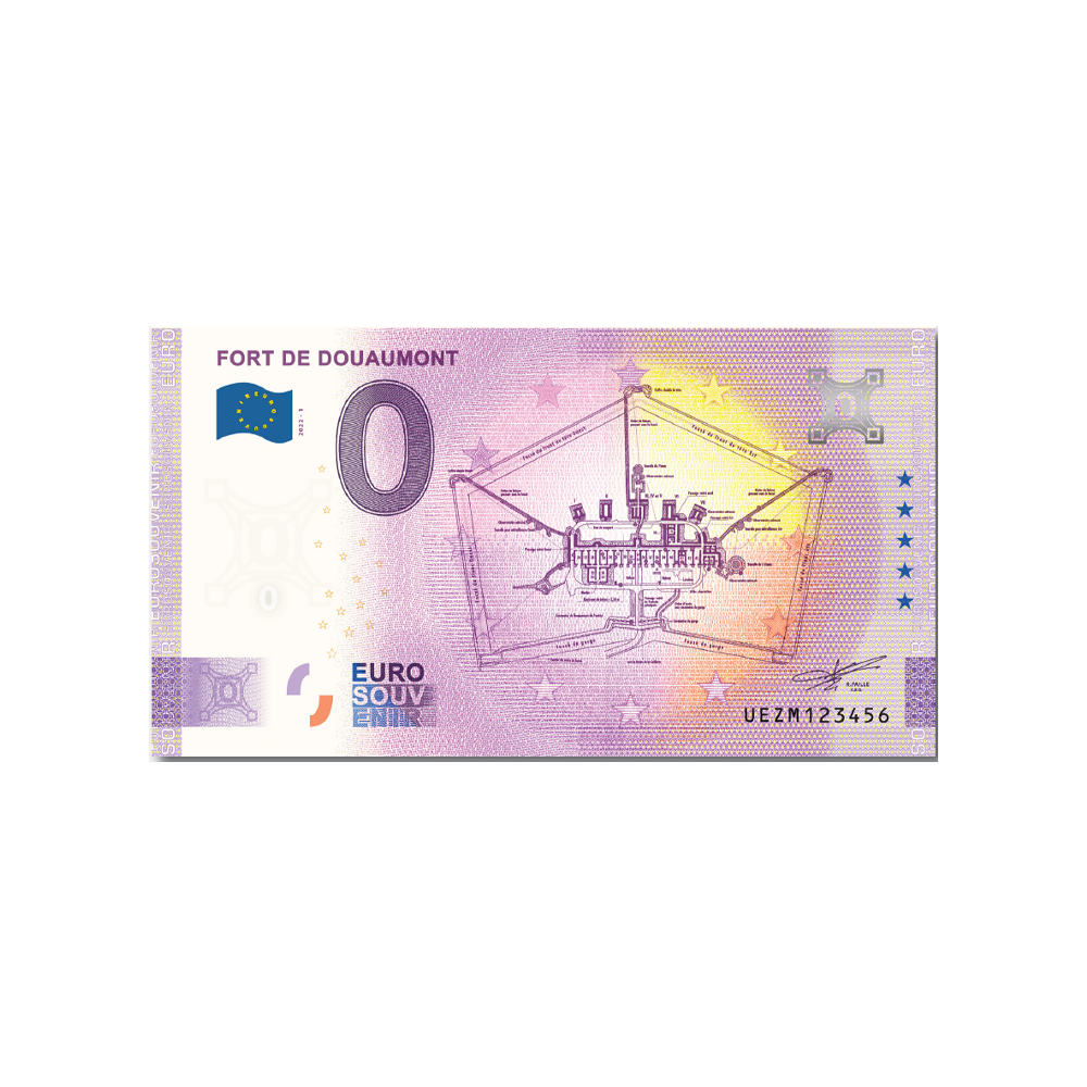 Billet souvenir de zéro euro - Fort de Douaumont - France - 2022