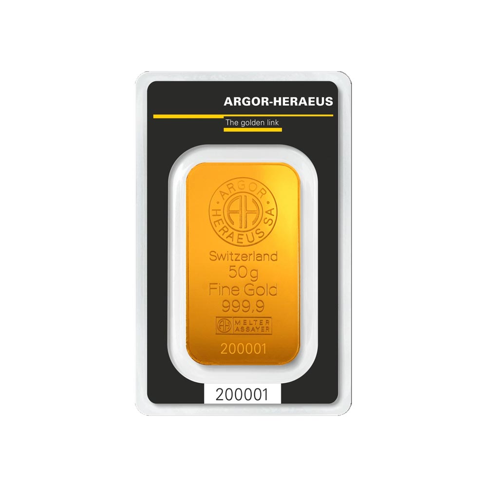 Lingot de 50 grammes - Or 999%