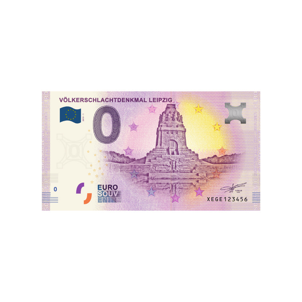 Billet souvenir de zéro euro - Volkerschlachtdenkmal Leipzig - Allemagne - 2019