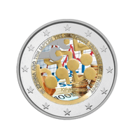 Chypre 2023 - 2 Euro Commémorative - 60è Anniversaire de la Banque Centrale de Chypre - Colorisée
