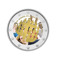 Portugal 2023 - 2 Euro Commémorative - Journée Mondiale de la Jeunesse Lisbonne - Colorisée