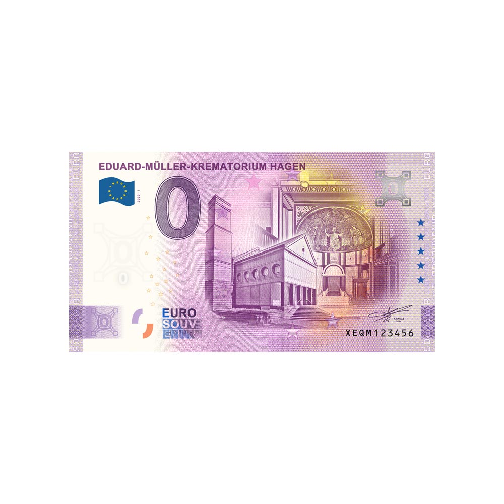 Billet souvenir de zéro euro - Eduard-Müller-Krematorium Hagen - Allemagne - 2020