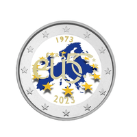 Irlande 2023 - 2 Euros Commémorative - 50è Anniversaire de l'adhésion à l'UE - Colorisée