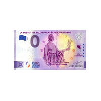 Billet souvenir de zéro euro - La Poste - 75è Salon Philatélique d'automne - France - 2022
