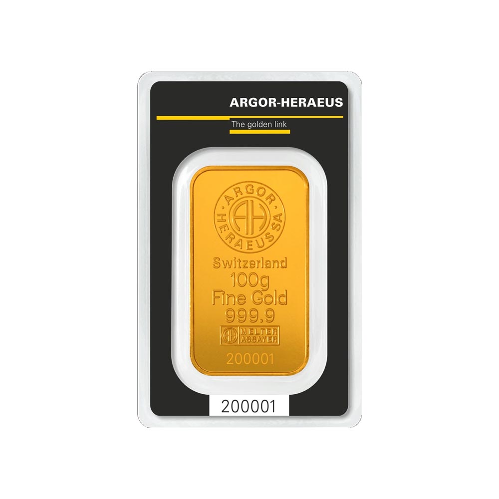 Lingot de 100 grammes - Or 999%