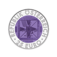 50 ans de la Télévision - Autriche - Monnaie de 25 Euro Argent Niobium - 2005