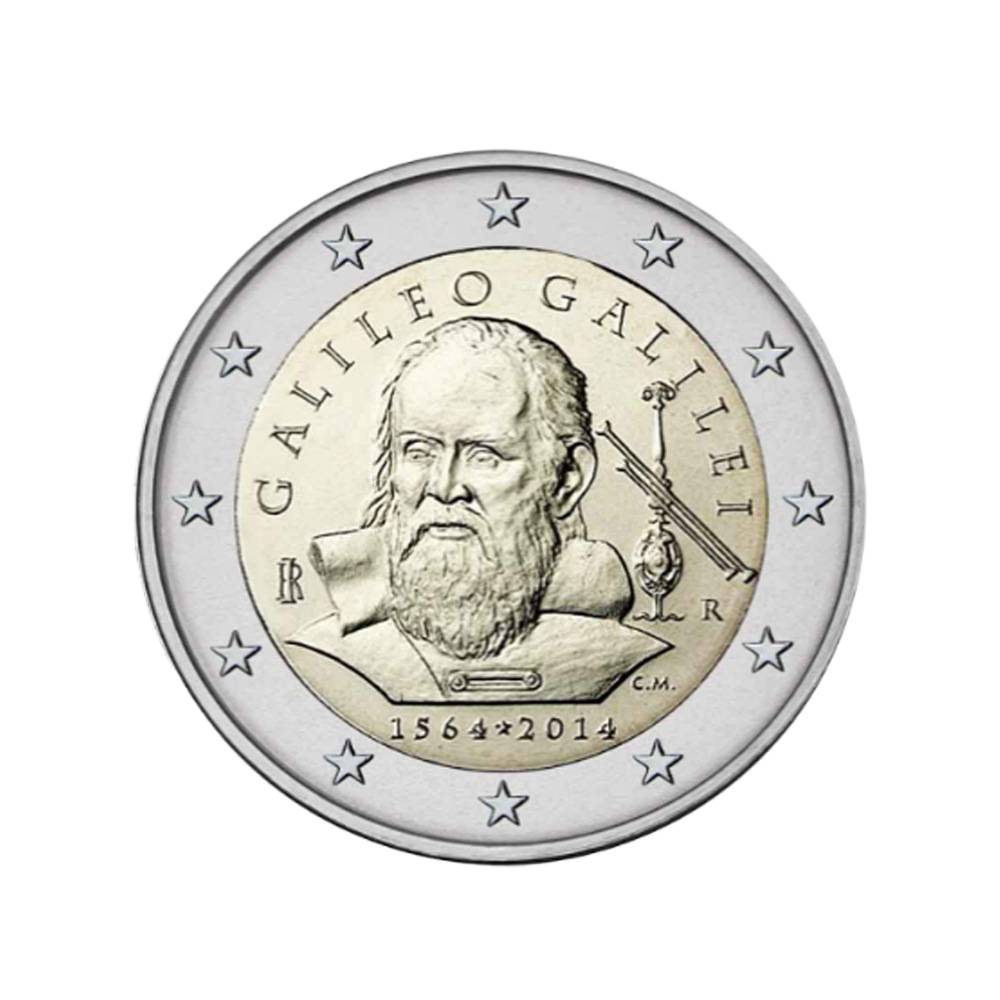 Italie 2014 - 2 Euro Commémorative - 450ème anniversaire de Galileo Galilei
