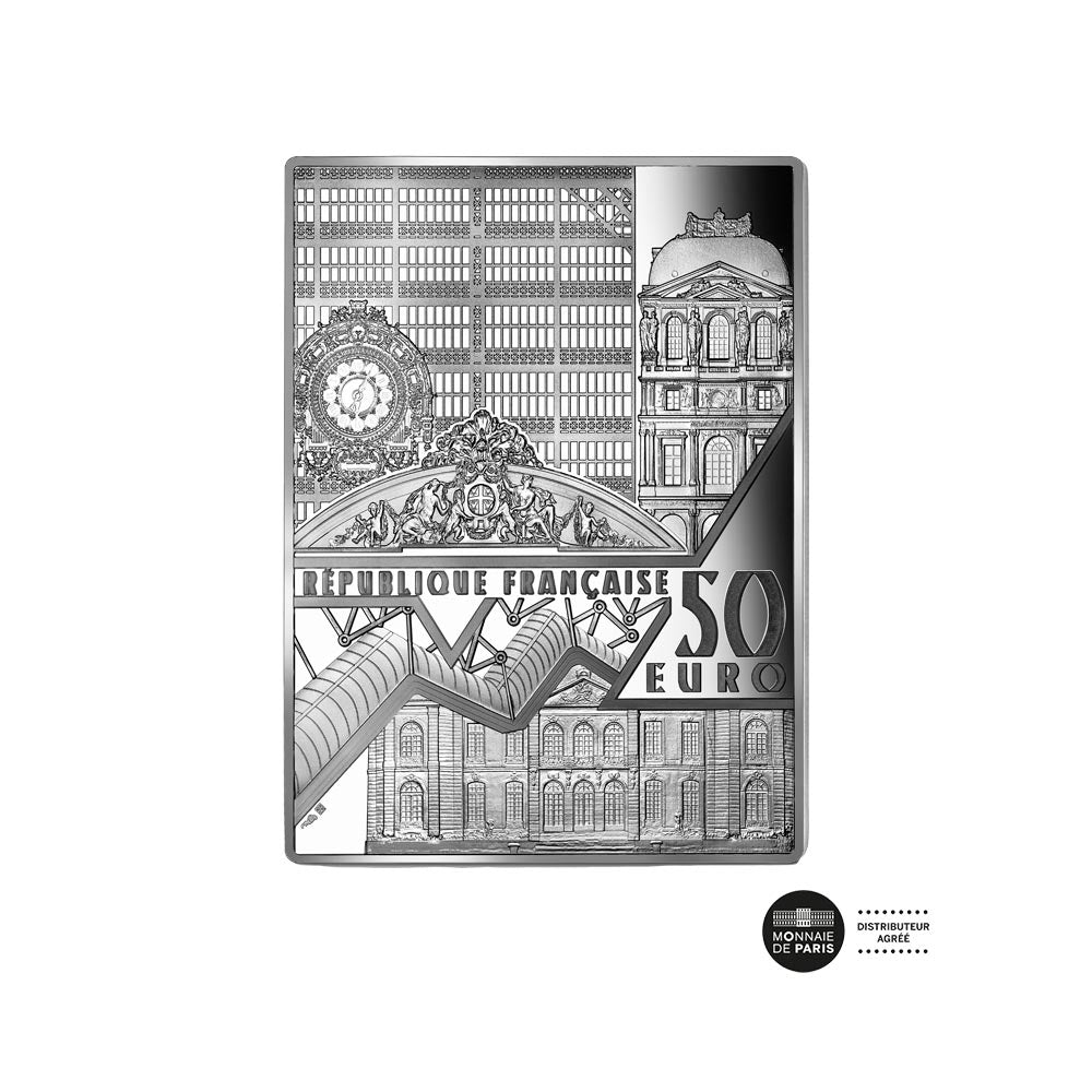 Le Bassin aux Nymphéas - Claude MONET -  Monnaie de 50 Euro Argent BE - 2022