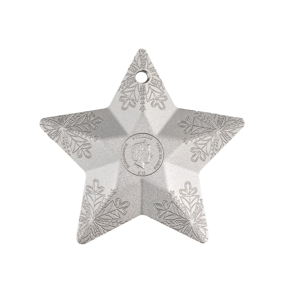 Holiday Ornament – Snowflake Star Silver - Monnaie de 5 Dollars - BE 2023