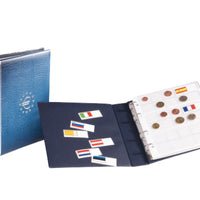 Album numismatique Euros, format numis - Bleu
