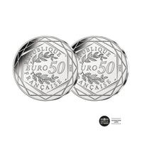 asterix vague 1 2022 lot de 2 monnaies de 50 euros argent