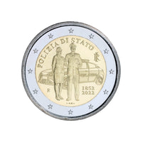 Italie 2022 - 2 Euro commémorative - 170 ans de la Police Nationale Italienne - BE