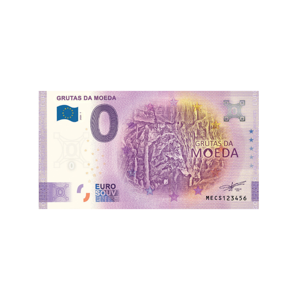 Billet souvenir de zéro euro - Grutas da Moeda - Portugal - 2021