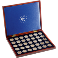 COFFRET NUMISMATIQUE VOLTERRA UNO DE LUXE, POUR 35 PIÈCES JUSQU'À 26 MM Ø EN CAPSULES - pieces-et-monnaies.com