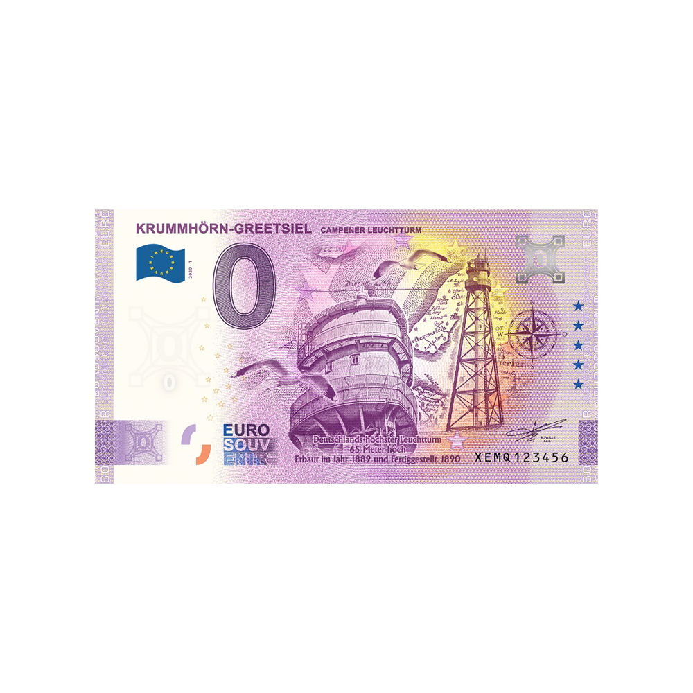 Billet souvenir de zéro euro - Krummhörn-Greetsiel - Allemagne - 2020