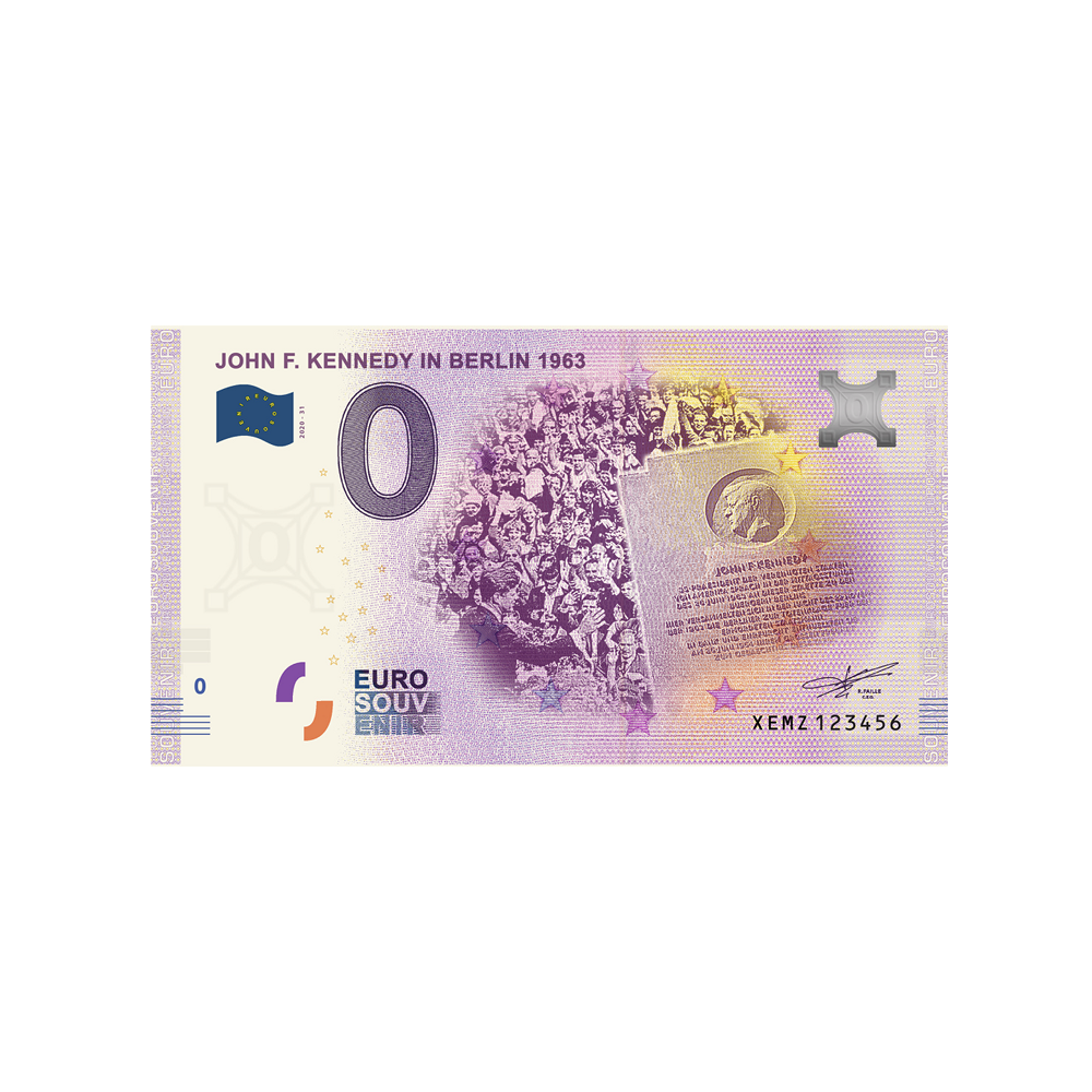 Billet souvenir de zéro euro - John F. Kennedy in Berlin 1963 - Allemagne - 2020
