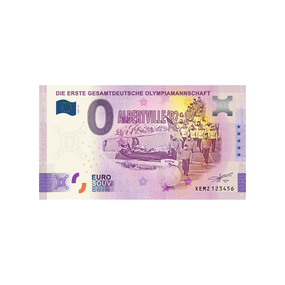 Billet souvenir de zéro euro - Die Erste Gesamtdeutsche Olympiamannschaft - Allemagne - 2020