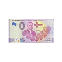 Billet souvenir de zéro euro - Suomen Presidentti - Mauno Koivisto 1982-1994 - Finlande - 2021
